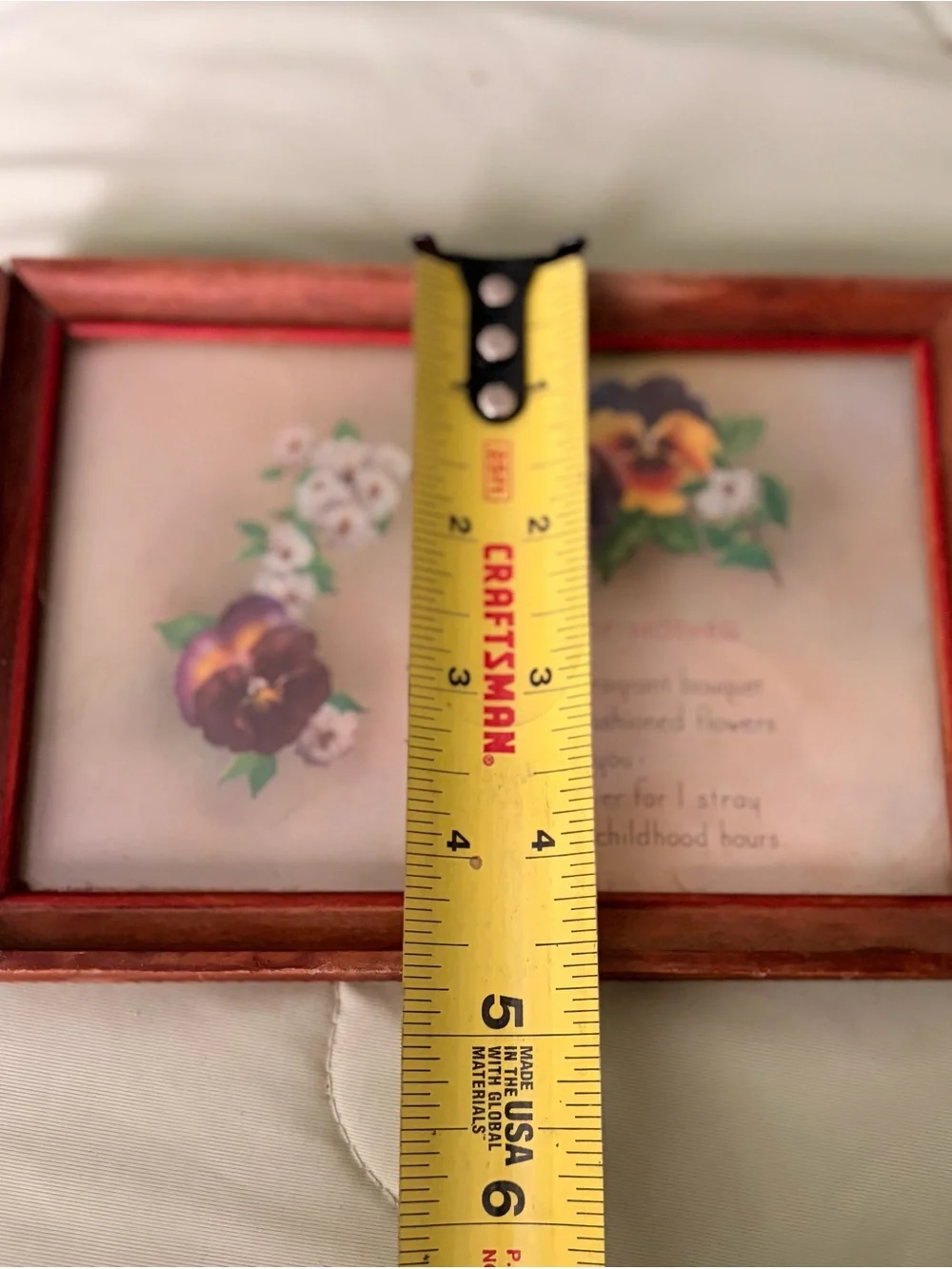 Framed 'Thoughts of Mother' Floral Art Print - Purple & Yellow